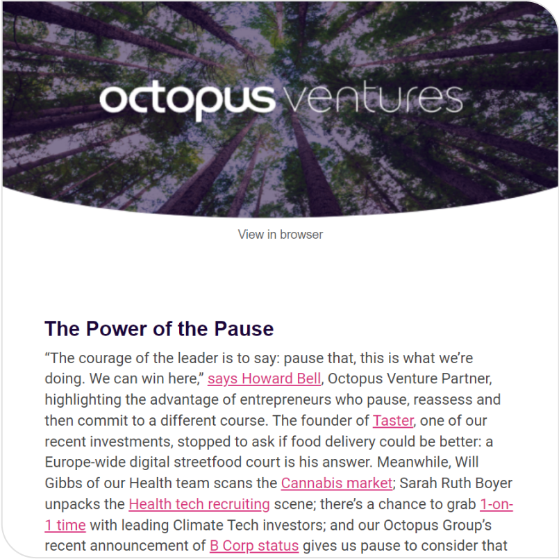 Octopus Ventures Monthly Newsletter