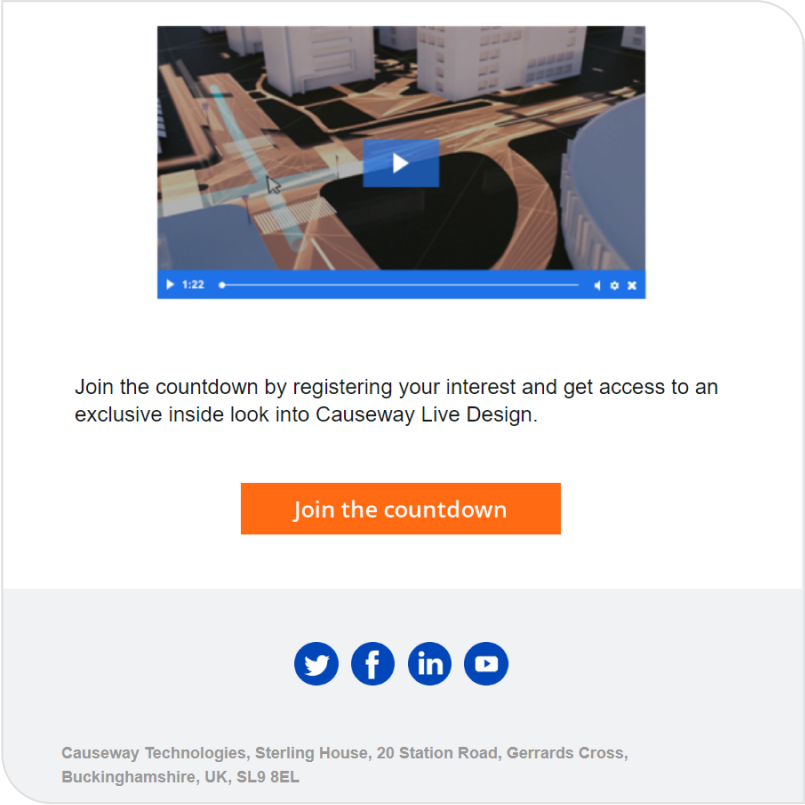 Causeway Launch Invite email