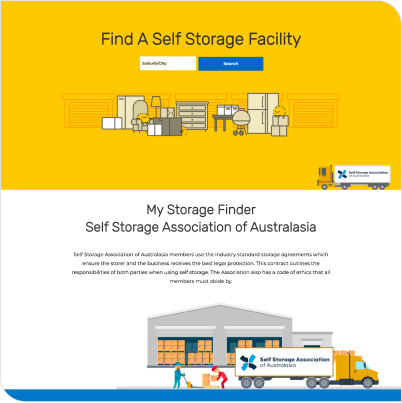 Website Design & Development - Self Storage Association of Australasia